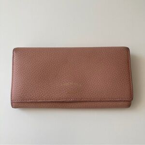 Gucci Swing Textured Leather Bifold Wallet Pink